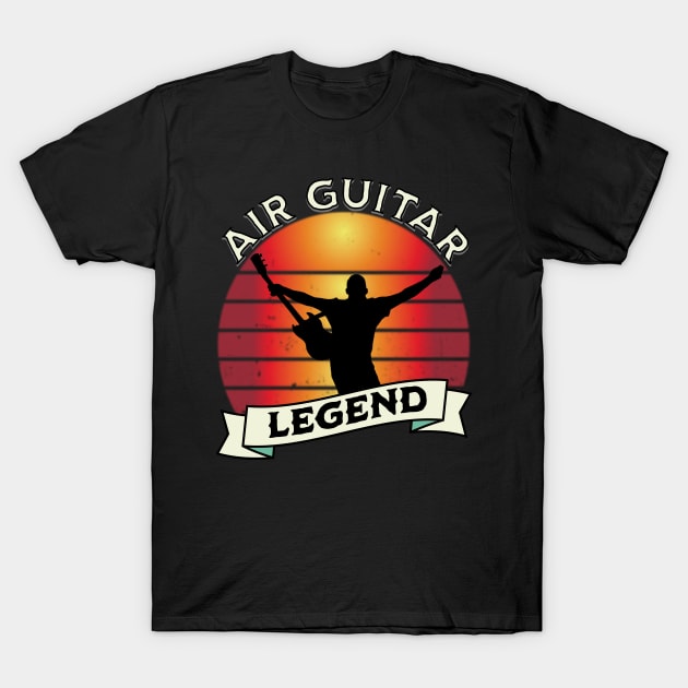 Air Guitar Legend T-Shirt by RockReflections